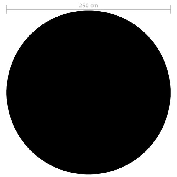 vidaXL Κάλυμμα Πισίνας Μαύρο 250 εκ. από Πολυαιθυλένιο