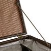 vidaXL Μπαούλο Εξωτερικού Χώρου Καφέ 150x100x100 εκ. Συνθετικό Ρατάν