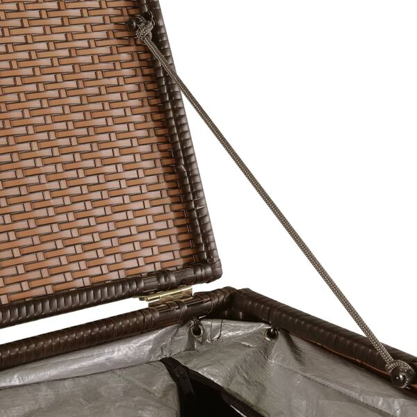 vidaXL Μπαούλο Εξωτερικού Χώρου Καφέ 150x100x100 εκ. Συνθετικό Ρατάν