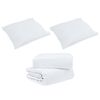 Set Παπλώματος Χειμώνα 3 pcs Λευκό 240 x 200 cm Μικροΐνες, Βαμβάκι