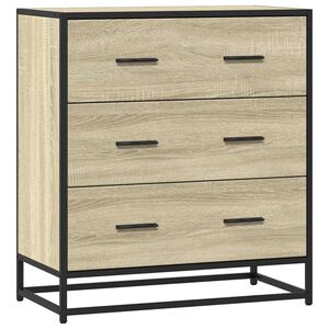 vidaXL Sideboard Sonoma Oak 68x35x76cm Κατασκευασμένο ξύλο και μέταλλο