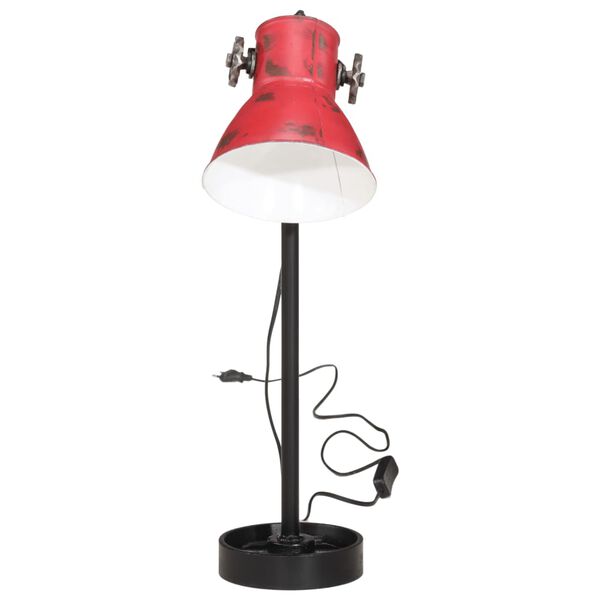 vidaXL Φωτιστικό Γραφείου 25 W Αντικέ Κόκκινο 15x15x55 εκ. Ε27