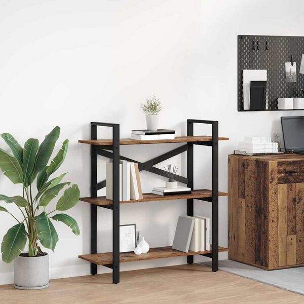 vidaXL &Rho;ά&phi;&iota; &Beta;&iota;&beta;&lambda;ί&omega;&nu; &Pi;&alpha;&lambda;&iota;ό &Xi;ύ&lambda;&omicron; 100 x 33,5 x 102 &epsilon;&kappa; &Epsilon;&pi;&epsilon;&xi;&epsilon;&rho;&gamma;&alpha;&sigma;&mu;έ&nu;&omicron; &xi;ύ&lambda;&omicron;