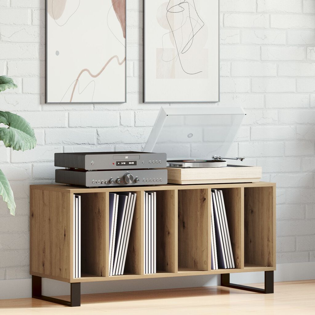 vidaXL Ντουλάπα Δισκοθήκης Παλιού Ξύλου 100x38x48 εκ Κατασκευασμένο Ξύλο