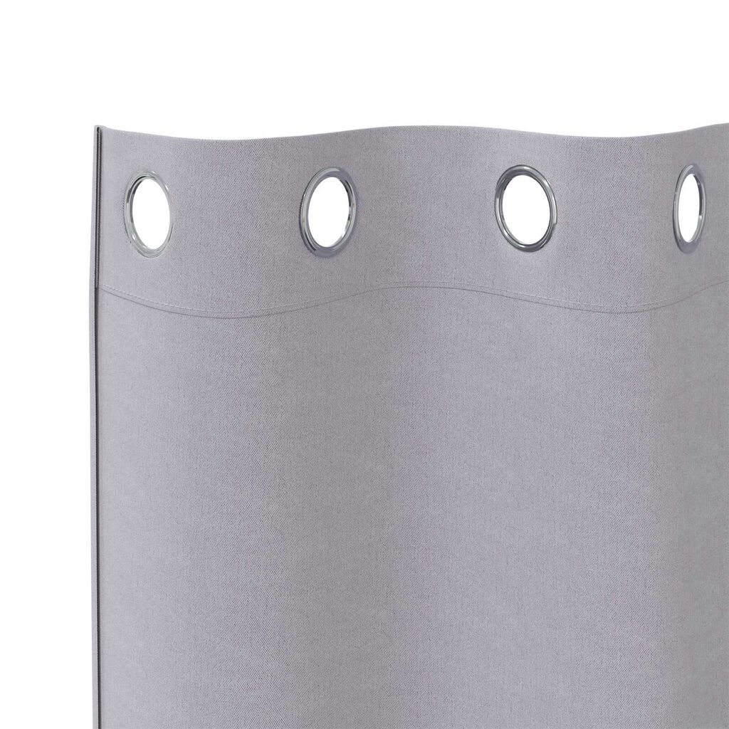 vidaXL Κουρτίνες 2 pcs Μεταλλικό Γκρι 175 x 140 εκ. Πολυεστέρας