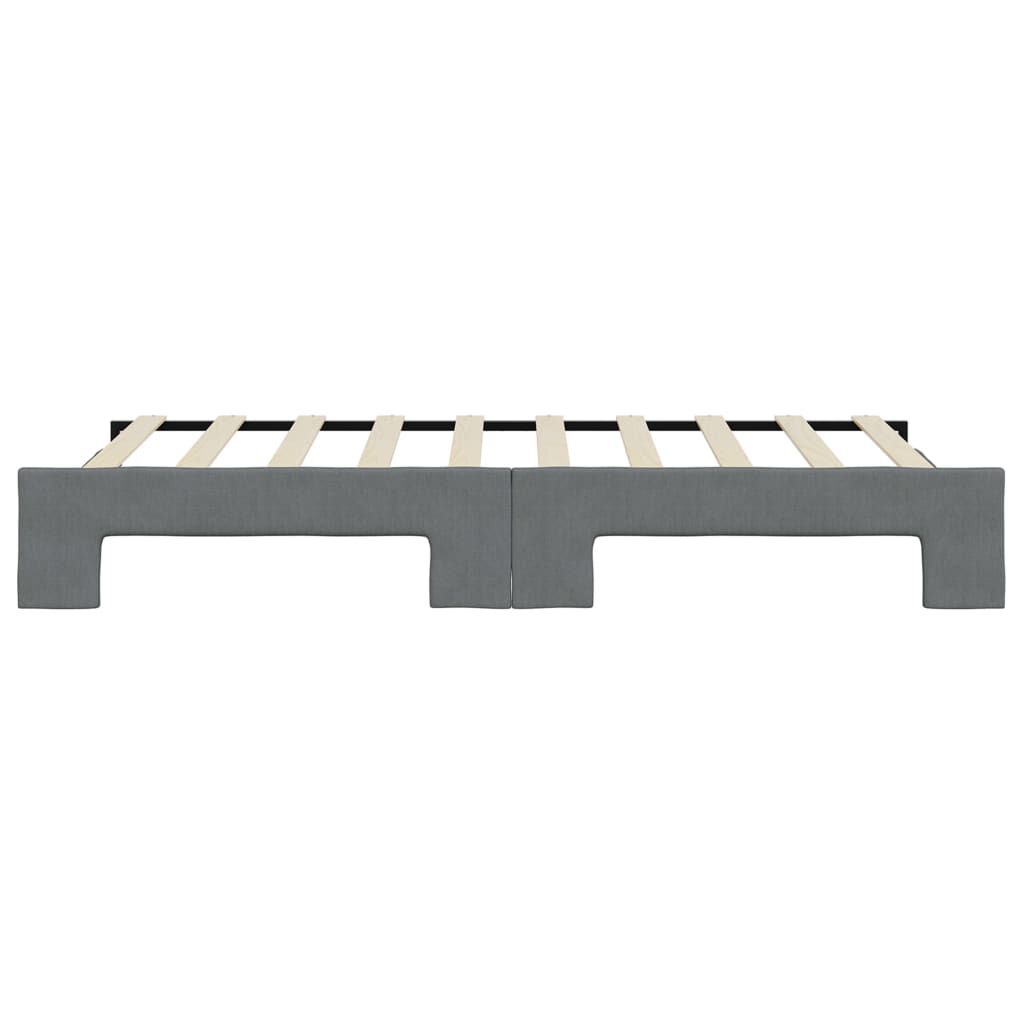vidaXL Καναπές Κρεβάτι Συρόμενος Σκούρο Γκρι 90 x 190 εκ. Ύφασμα