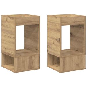 vidaXL End Table 2 &tau;&epsilon;&mu;. Artisan Oak 30 x 30 x 56 &epsilon;&kappa;.