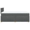 vidaXL Κρεβάτι Boxspring με Στρώμα Σκούρο Γκρι 120x190 εκ Υφασμάτινο