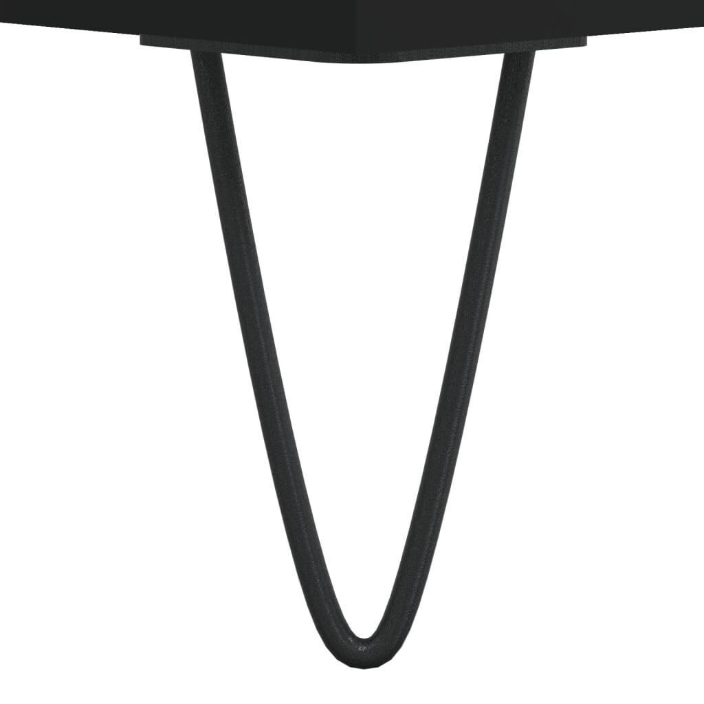 vidaXL Βιβλιοθήκη Μαύρη 69,5 x 32,5 x 90 εκ. από Επεξεργασμένο Ξύλο