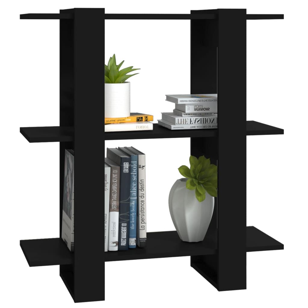 vidaXL Βιβλιοθήκη/Διαχωριστικό Χώρου Μαύρο 80 x 30 x 87 εκ.