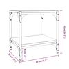 vidaXL Έπιπλο Τηλεόρασης Γκρι Sonoma 40x33x41 εκ. Επεξ. Ξύλο & Ατσάλι