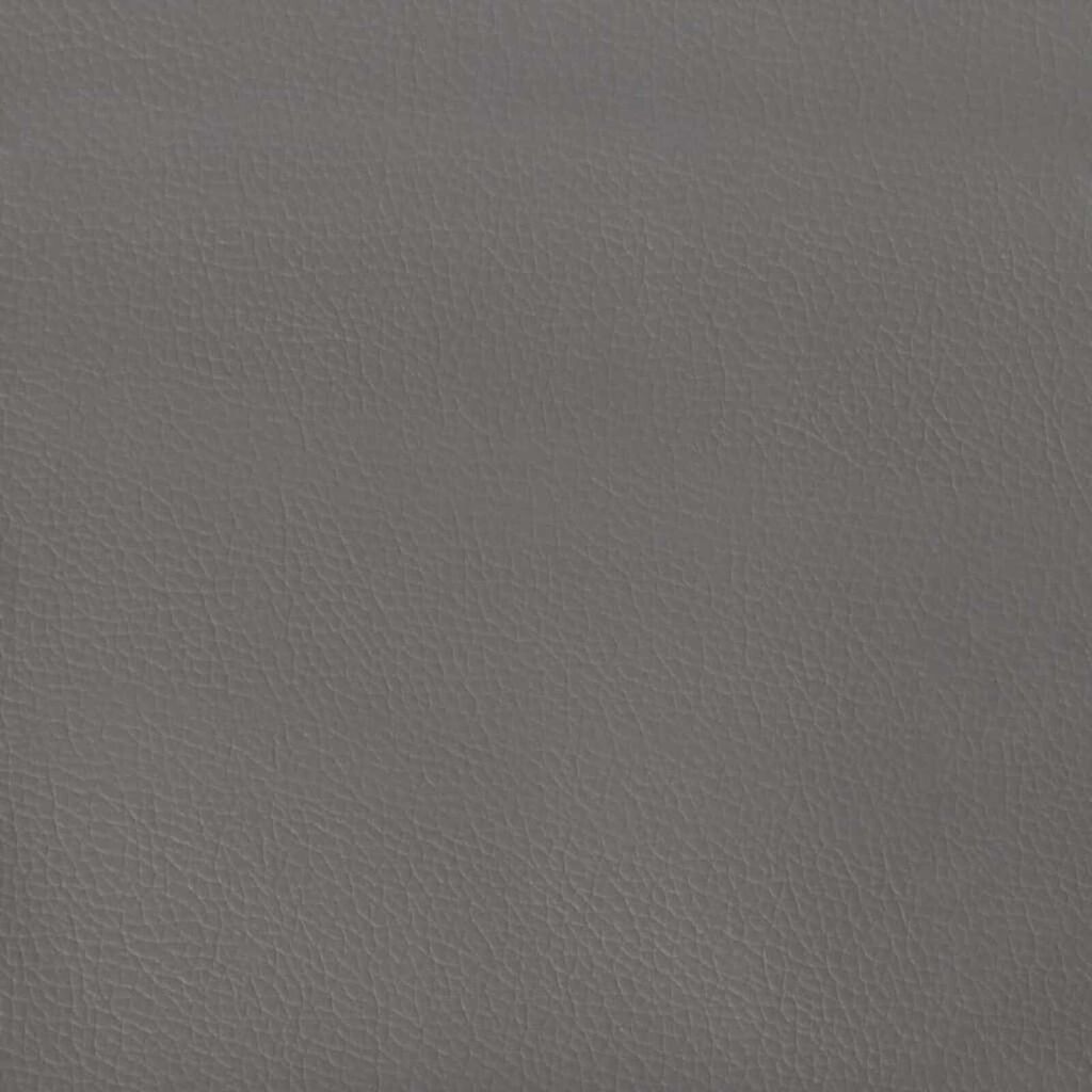 vidaXL Κρεβάτι Boxspring με Στρώμα Γκρι 120x190εκ. από Συνθετικό Δέρμα
