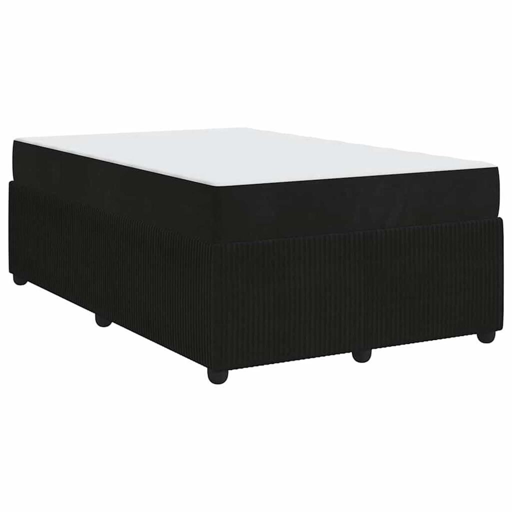 vidaXL Σκελετός κρεβατιού με στρώμα Μαύρο 120 x 200 cm Βελούδο