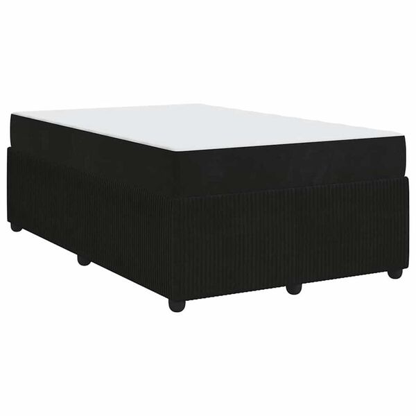 vidaXL Σκελετός κρεβατιού με στρώμα Μαύρο 120 x 200 cm Βελούδο