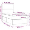 vidaXL &Kappa;&rho;&epsilon;&beta;ά&tau;&iota; Boxspring &mu;&epsilon; &Sigma;&tau;&rho;ώ&mu;&alpha; & LED &Mu;&alpha;ύ&rho;&omicron; 90x200 &epsilon;&kappa;. &Beta;&epsilon;&lambda;&omicron;ύ&delta;&iota;&nu;&omicron;