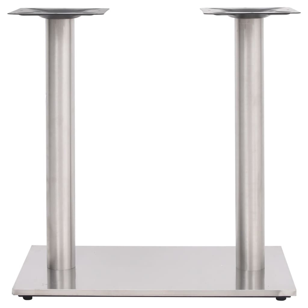 vidaXL Πόδι Τραπεζιού Bistro Ασημί 70x40x72 εκ. από Ανοξείδωτο Ατσάλι