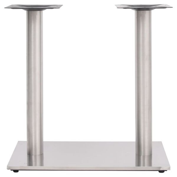 vidaXL Πόδι Τραπεζιού Bistro Ασημί 70x40x72 εκ. από Ανοξείδωτο Ατσάλι