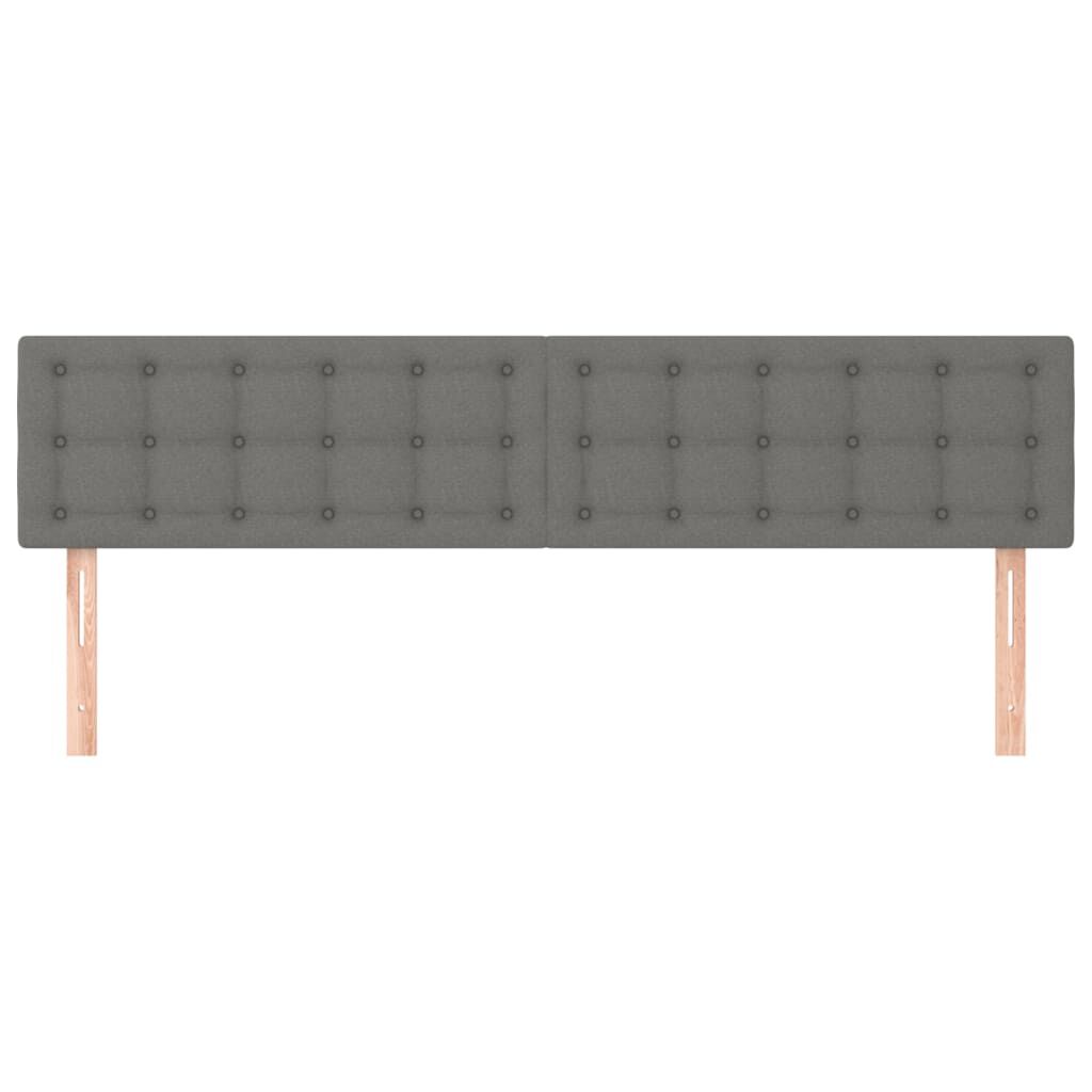 vidaXL Κεφαλάρια Κρεβατιού 2 τεμ. Σκ. Γκρι 90x5x78/88 εκ. Υφασμάτινο