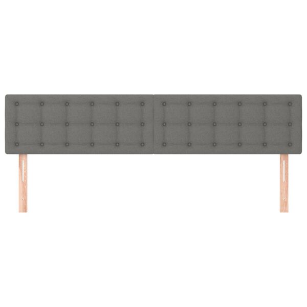 vidaXL Κεφαλάρια Κρεβατιού 2 τεμ. Σκ. Γκρι 90x5x78/88 εκ. Υφασμάτινο