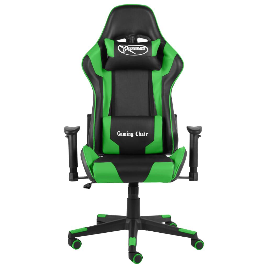 vidaXL Καρέκλα Gaming Περιστρεφόμενη Πράσινη PVC
