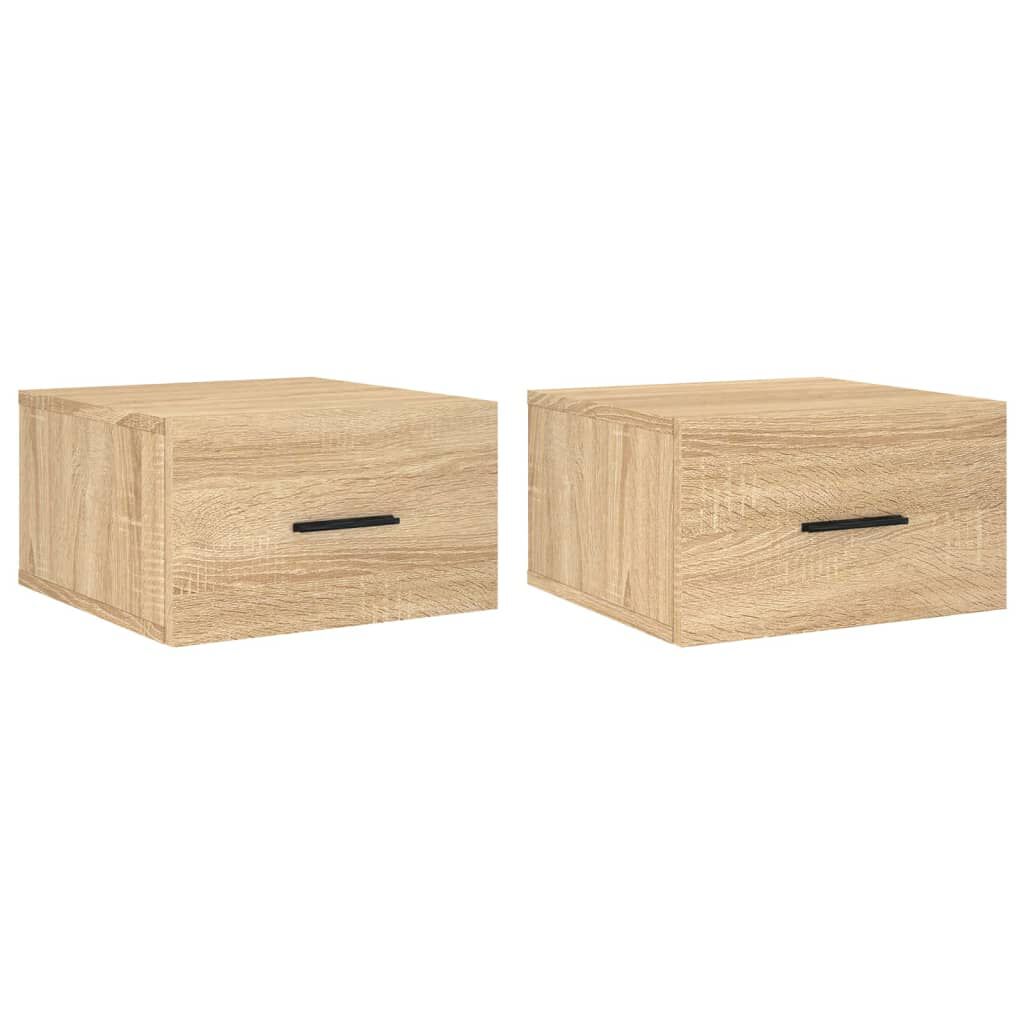 vidaXL Κομοδίνα Επιτοίχια 2 τεμ. Sonoma Δρυς 35 x 35 x 20 εκ.