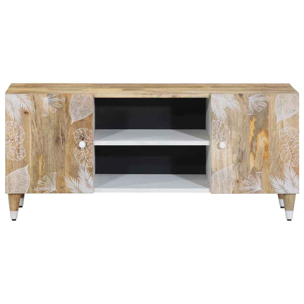 ντουλάπι τηλεόρασης vidaXL 105x33,5x46 cm μασίφ ξύλο Mango