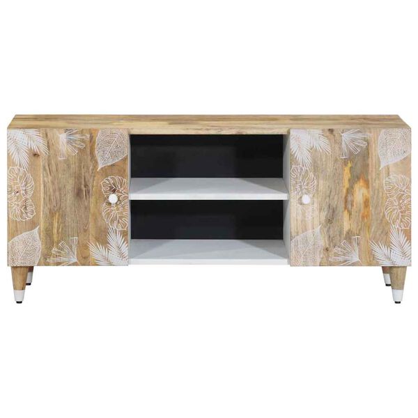 ντουλάπι τηλεόρασης vidaXL 105x33,5x46 cm μασίφ ξύλο Mango