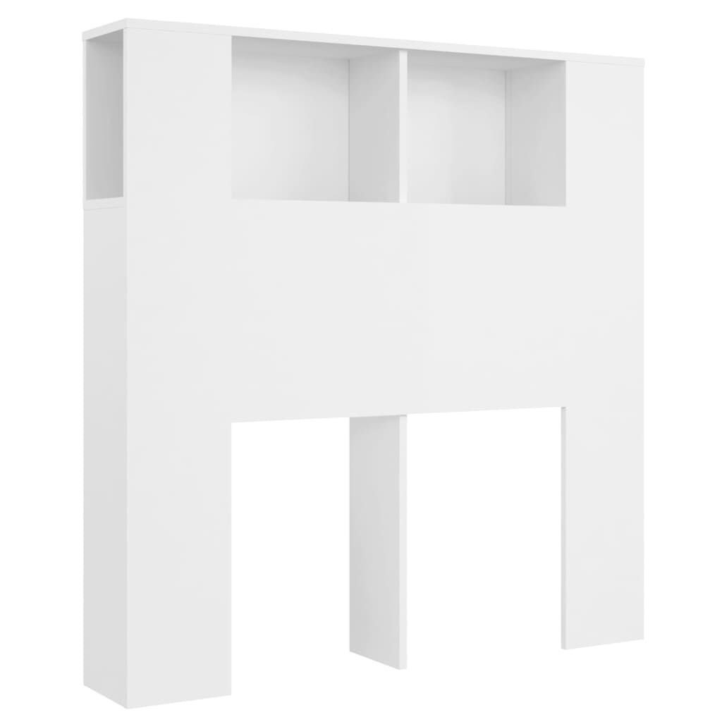 vidaXL Κεφαλάρι Με Αποθηκευτικό Χώρο Λευκό 100 x 18,5 x 102,5 εκ.