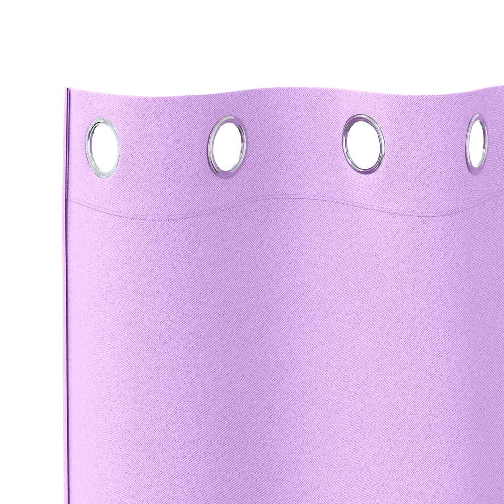 vidaXL Κουρτίνες με κουρτίνες 2 pcs Μοβ 140 x 140 cm Πολυεστέρας