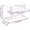 vidaXL Σταθμός Εργασίας Ρυθμιζόμενος 90x40x(13-50) εκ. Ατσάλι&Επ. Ξύλο