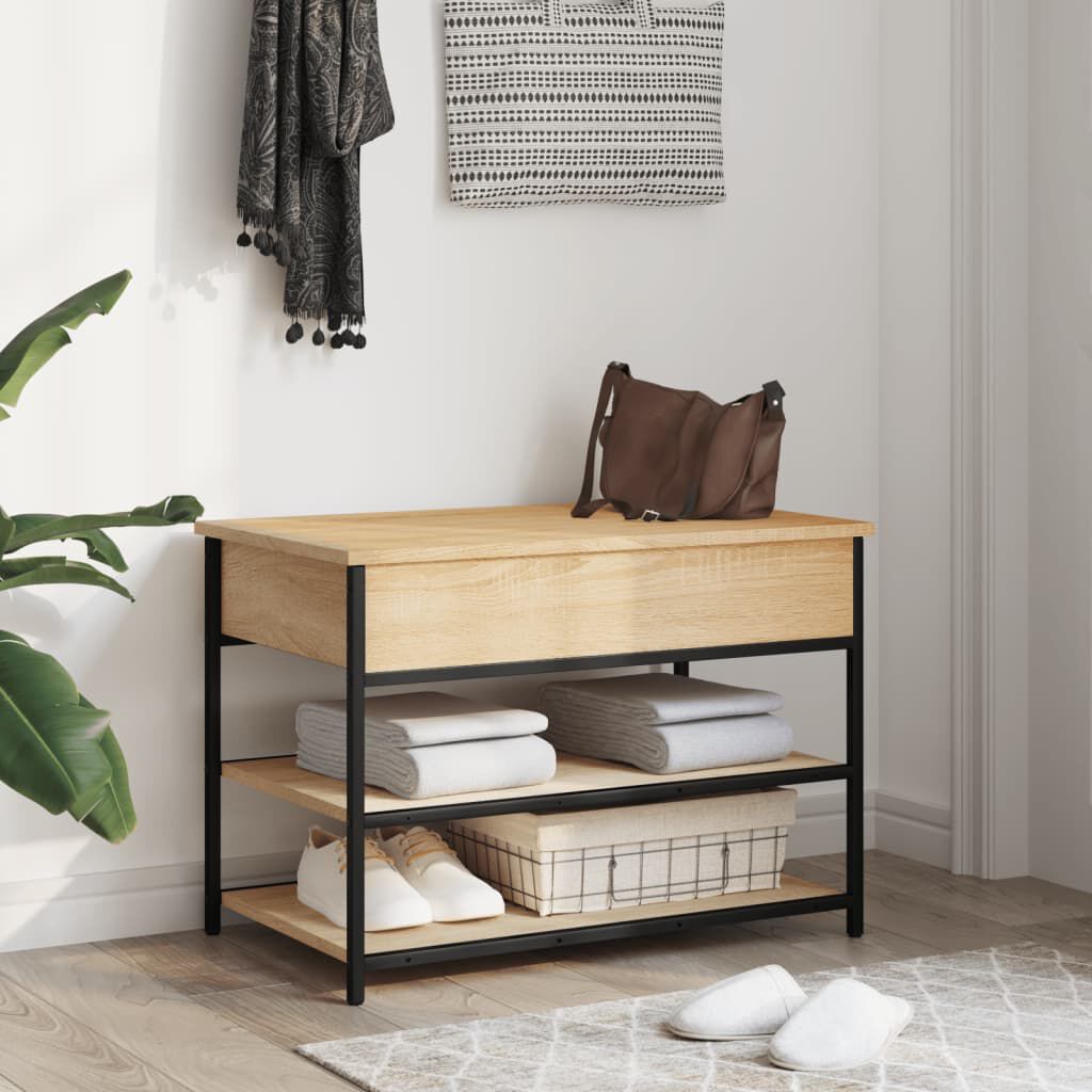 vidaXL Παπουτσοθήκη Sonoma Δρυς 70x42,5x50 εκ. από Επεξεργασμένο Ξύλο