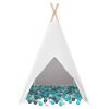 vidaXL Σκηνίτσα Teepee Λευκό 120 x 120 x 150 cm Ύφασμα και Πλαστικό