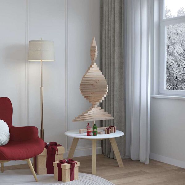 vidaXL Χριστουγεννιάτικα Δέντρα Φυσικό 120 cm Μασίφ ξύλο πεύκου