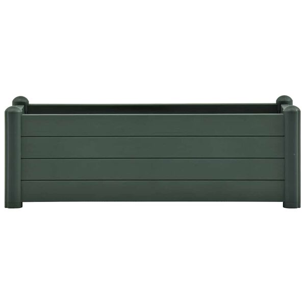 vidaXL Ζαρντινιέρα Υπερυψωμένη Πράσινη 100x43x35 εκ. Πολυπροπυλένιο