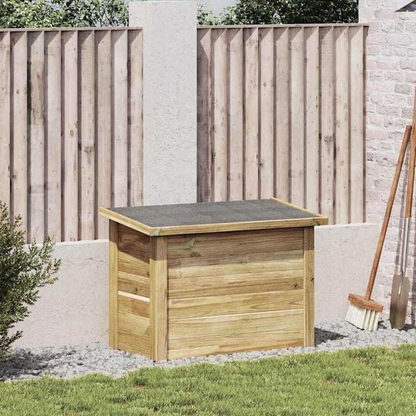 vidaXL Κουτί αποθήκευσης με αποθήκευση Καφέ 80 x 44.5 x 57.5 εκ.