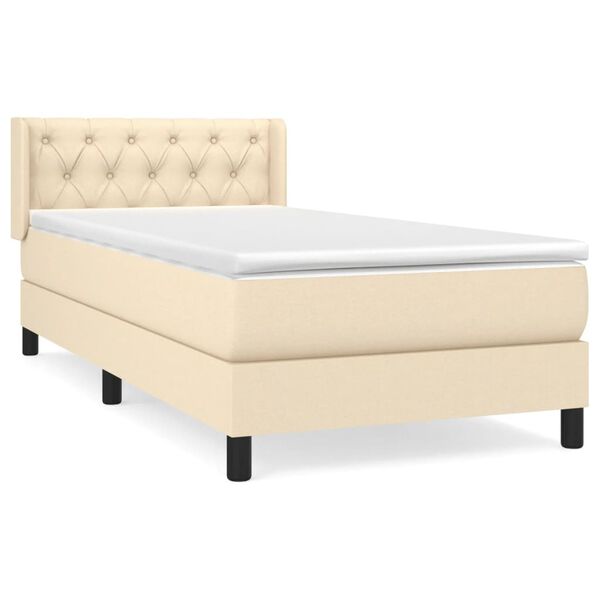 vidaXL &Kappa;&rho;&epsilon;&beta;ά&tau;&iota; Boxspring &mu;&epsilon; &Sigma;&tau;&rho;ώ&mu;&alpha; &Kappa;&rho;&epsilon;&mu; 80 x 200 &epsilon;&kappa;. &Upsilon;&phi;&alpha;&sigma;&mu;ά&tau;&iota;&nu;&omicron;