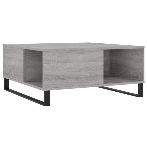vidaXL Τραπεζάκι Σαλονιού Γκρι Sonoma 80x80x36,5εκ. Επεξεργασμένο Ξύλο