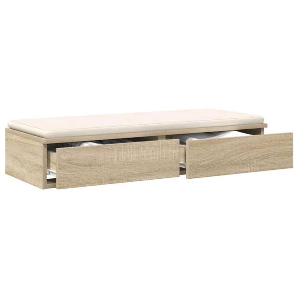 vidaXL Συρτάρια κρεβατιού με συρτάρι Sonoma Δρυς 90 x 36.5 x 16.5 εκ