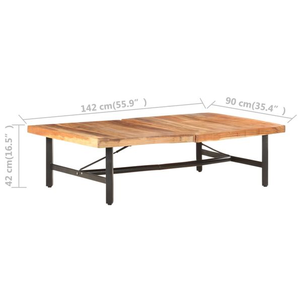vidaXL Τραπεζάκι Σαλονιού 142 x 90 x 42 εκ. από Μασίφ Ξύλο Ακακίας