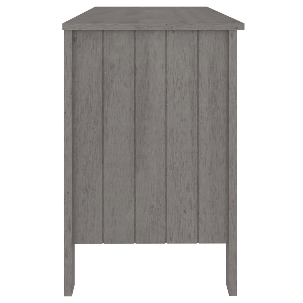 vidaXL Γραφείο HAMAR Αν. Γκρι 113 x 50 x 75 εκ. από Μασίφ Ξύλο Πεύκου
