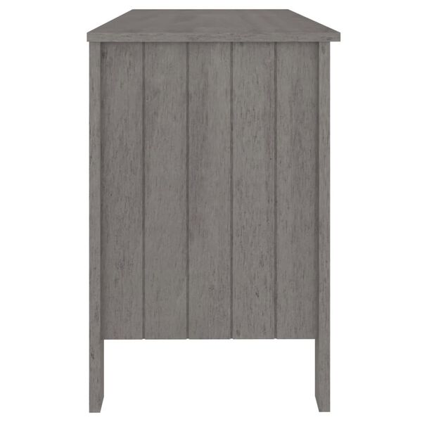 vidaXL Γραφείο HAMAR Αν. Γκρι 113 x 50 x 75 εκ. από Μασίφ Ξύλο Πεύκου