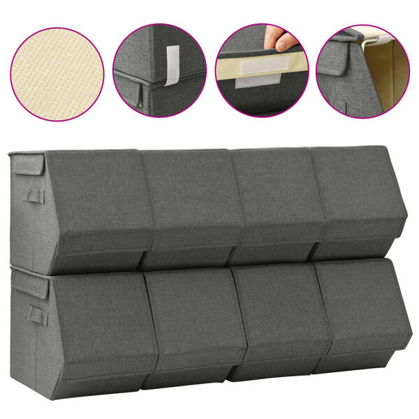 vidaXL &Kappa;&omicron;&upsilon;&tau;&iota;ά &Alpha;&pi;&omicron;&theta;ή&kappa;&epsilon;&upsilon;&sigma;&eta;&sigmaf; &Sigma;&tau;&omicron;&iota;&beta;. &Sigma;&epsilon;&tau; 8 &tau;&epsilon;&mu;. &Alpha;&nu;&theta;&rho;&alpha;&kappa;ί &Upsilon;&phi;&alpha;&sigma;&mu;ά&tau;. &mu;&epsilon; &Kappa;&alpha;&pi;ά&kappa;&iota;