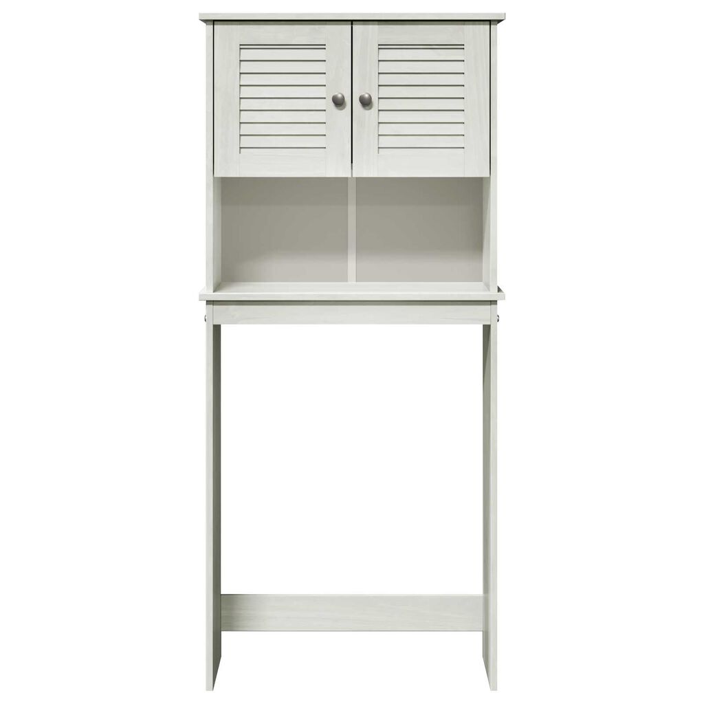 vidaXL Ντουλάπα Πλυντηρίου Λευκό 72.5 x 27 x 161 εκ Μασίφ ξύλο πεύκου