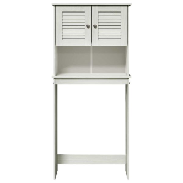 vidaXL Ντουλάπα Πλυντηρίου Λευκό 72.5 x 27 x 161 εκ Μασίφ ξύλο πεύκου