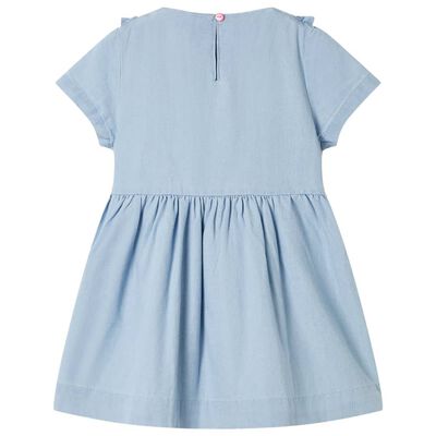 Φόρεμα Παιδικό με Βολάν Απαλό Μπλε 92
