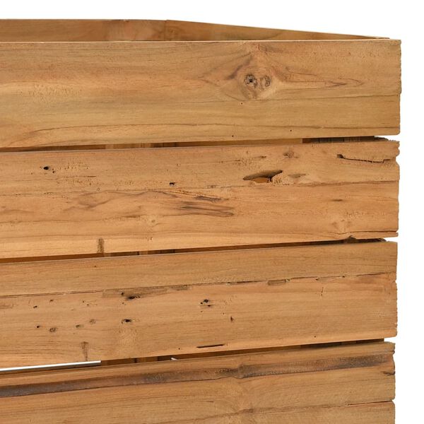 vidaXL Ζαρντινιέρα Υπερυψωμένη 100x40x55 εκ. Ανακυκλ. Ξύλο Teak/Ατσάλι