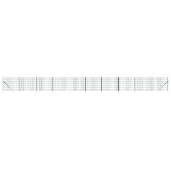 vidaXL Συρματόπλεγμα Περίφραξης Πράσινο 1,6 x 25 μ. με Καρφωτές Βάσεις