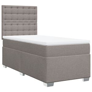 vidaXL &Kappa;&rho;&epsilon;&beta;ά&tau;&iota; Boxspring &mu;&epsilon; &Sigma;&tau;&rho;ώ&mu;&alpha; Taupe 90x190 &epsilon;&kappa;.&Upsilon;&phi;&alpha;&sigma;&mu;ά&tau;&iota;&nu;&omicron;