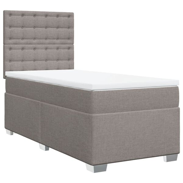vidaXL &Kappa;&rho;&epsilon;&beta;ά&tau;&iota; Boxspring &mu;&epsilon; &Sigma;&tau;&rho;ώ&mu;&alpha; Taupe 90x190 &epsilon;&kappa;.&Upsilon;&phi;&alpha;&sigma;&mu;ά&tau;&iota;&nu;&omicron;