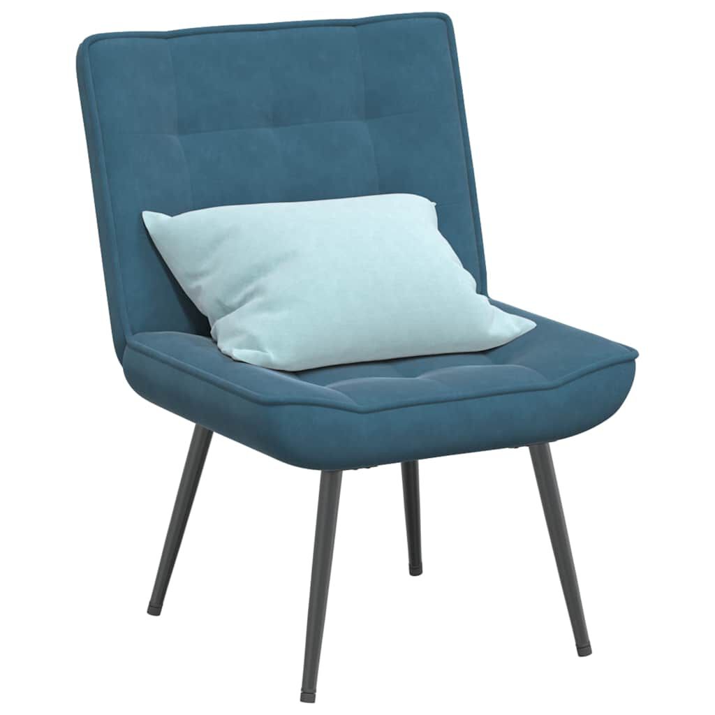 vidaXL Καρέκλα χαλάρωσης μπλε 64x74x84 cm Βελούδο